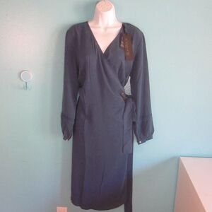 Alp N Rock Womens Size XL Maya Blue Long Sleeve Wrap Dress